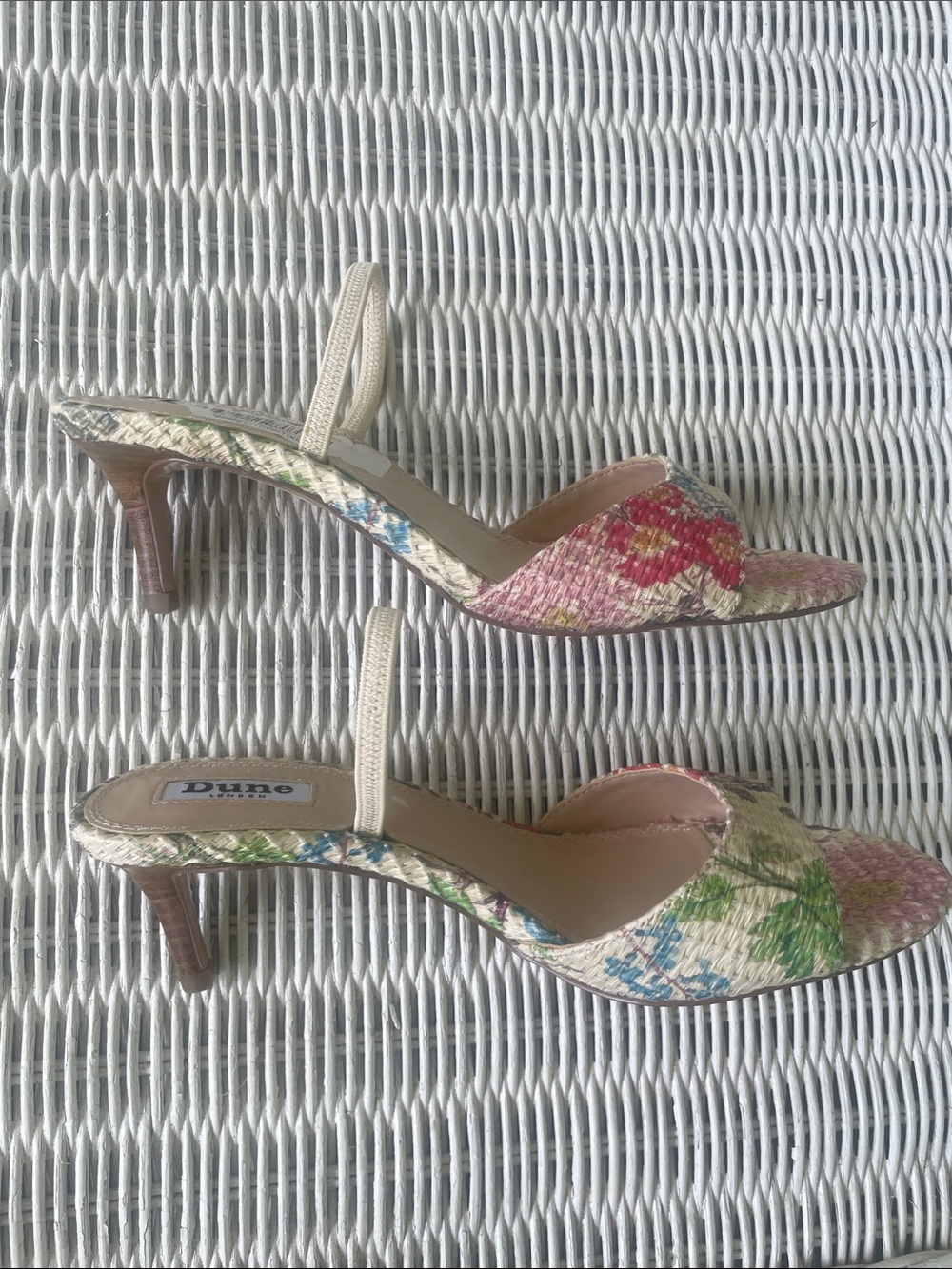 New Dune London Raffia Floral Sandal size US 7/ EU 37 - Picture 9 of 13